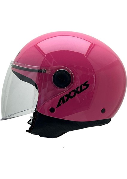 Square S Solid A8 Gloss Pink Yazlık Motosiklet Kaskı
