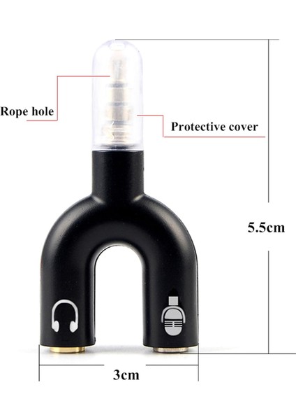 Kulaklık - Mikrofon Ayırıcı Aparat 3.5mm Headphone Mic Audio 1 Erkek Audio Jack Headphones With Mic, 3.5 mm 2 Female 1 Male Jack Splitter fiyatları