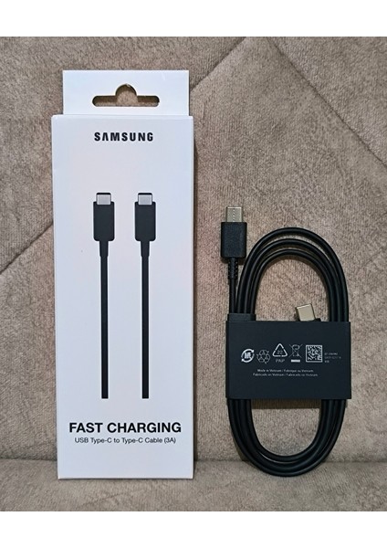 Samsung Galaxy S24 Ultra Type-C To USB Type-C Hızlı Şarj Data Kablosu 1m 3A