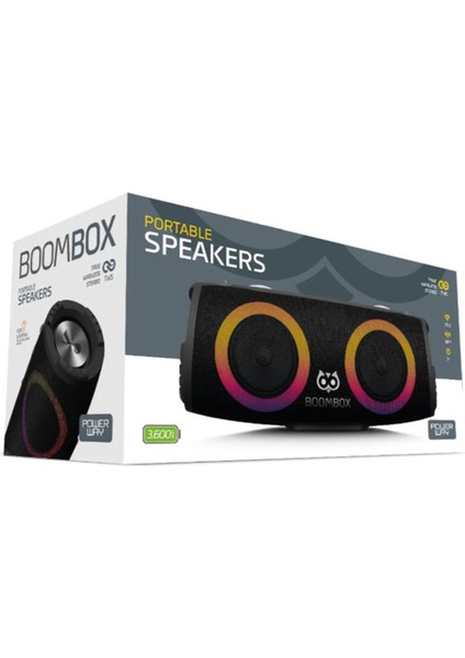 Boombox Bluetooth Hoparlör Hi-Fi Ses Bo.mbası Radyo 30W Çift Bass USB Hafıza Kartı Aux LED Işıklı 333X140X144 mm fiyatları