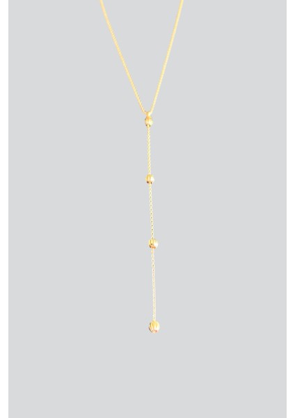 Gold Renk Y Kolye
