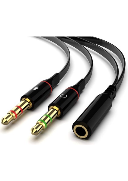 Aux Splitter Y Kablo 1 Dişi 2 Erkek Cabble Adapters For Computer 3.5 mm Headphone 2 Male To 1 Female 3.5mm Çevirici fırsatları
