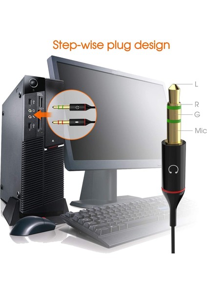 Aux Splitter Y Kablo 1 Dişi 2 Erkek Cabble Adapters For Computer 3.5 mm Headphone 2 Male To 1 Female 3.5mm Çevirici indirimleri