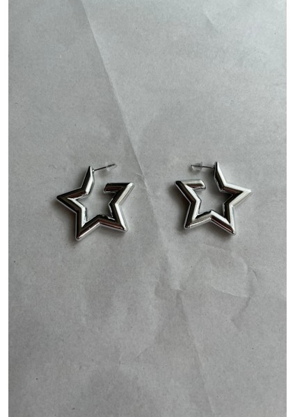 Gümüş Renk Yıldız Küpe fiyatları