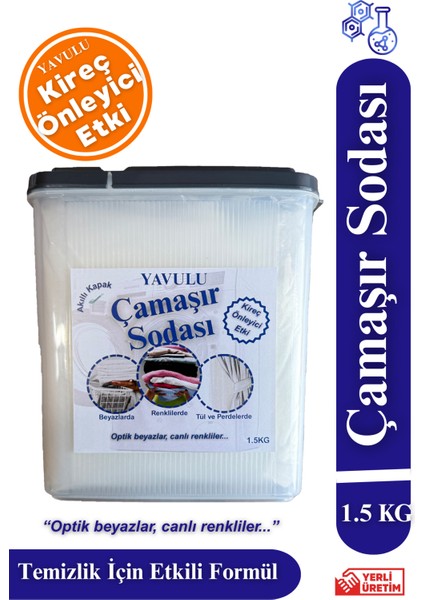 Çamaşır Sodası Ultra Beyazlatıcı Optik Etkili 1000G- 1KG (Büyük Boy)