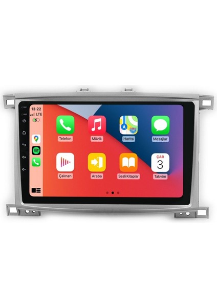 B10094 Toyota Land Cruiser J100 1998 2007 4 GB Ram 64 GB Hafıza Android Multimedya Teyp