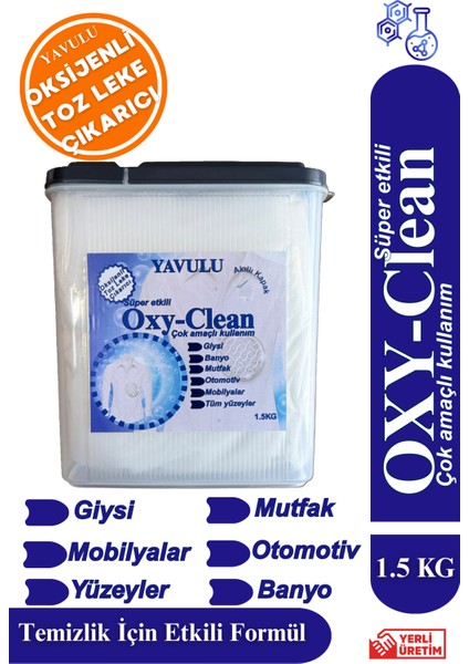 Oksijenli Toz Leke Çıkarıcı Oxy Clean Süper Etkili Formül 1500G-1.5KG (Büyük Boy)