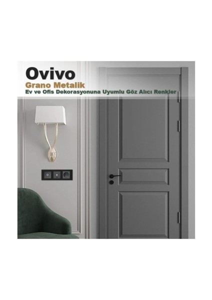 Ovivo Grano Metalik Üçlü Anahtar Füme + Füme Çerçeve fiyatları