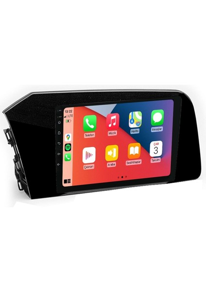 D100455 QLED Ekran Hyundai Elantra 2020-2022 4gb Ram 64GB Hafıza Carplay Android Multimedya Teyp