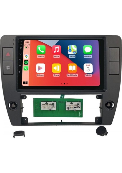D100454 QLED Ekran Volkswagen Passat B5 1996-2005 4gb Ram 64GB Hafıza Carplay Android Multimedya Teyp