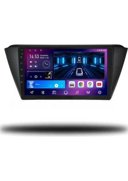 D100453 QLED Ekran Skoda Fabia 2015 2018 4gb Ram 64GB Hafıza Carplay Android Multimedya Teyp