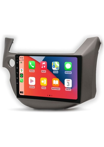 D100462 QLED Ekran Honda Jazz 2008 2014 4gb Ram 64GB Hafıza Carplay Android Multimedya Teyp