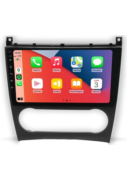D100450 QLED Ekran Mercedes C Class W203 W209 W463 2004-2012 4gb Ram 64GB Hafıza Carplay Android Multimedya Teyp