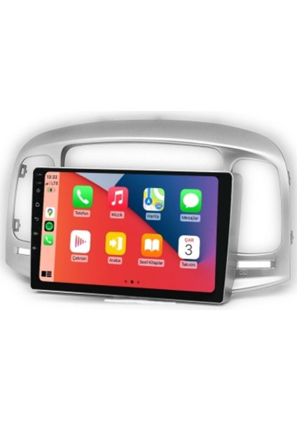 D100461 QLED Ekran Hyundai Accent Era 2006 2012 4gb Ram 64GB Hafıza Carplay Android Multimedya Teyp