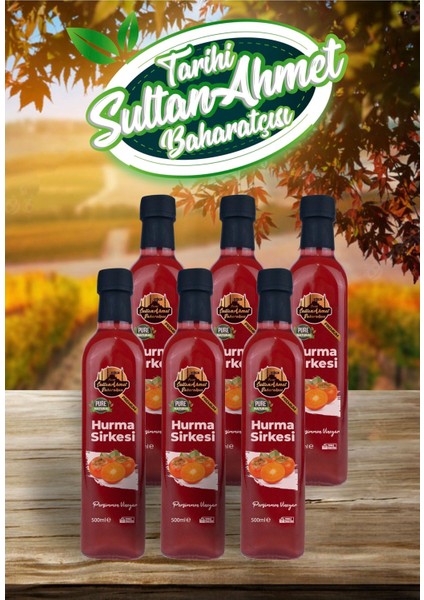 Hurma Sirkesi Katkısız Doğal 6x500 ml | Özel Üretim