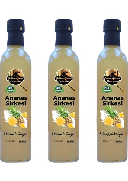 Ananas Sirkesi Katkısız Doğal 3x500 ml | Özel Üretim