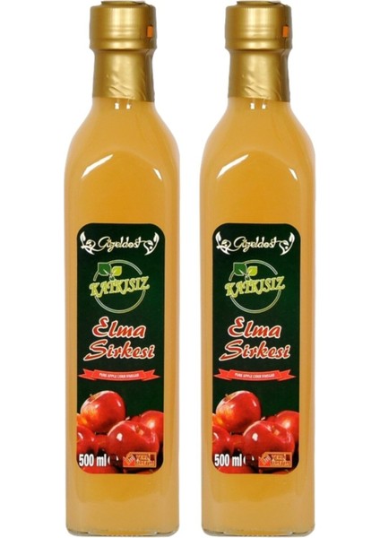 Elma Sirkesi 2x500 ml - Katkısız Doğal | Geleneksel Ev Yapımı