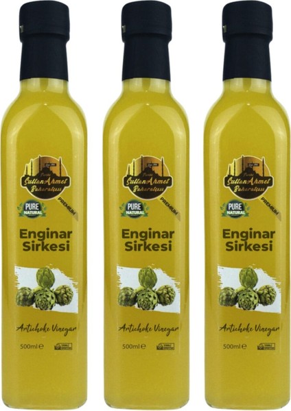Enginar Sirkesi Katkısız Doğal 3x500 ml | Özel Üretim