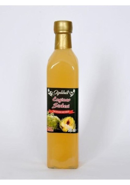 El Yapımı Enginar Sirkesi Cam Şişe (El Yapımı)