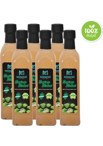Enginar Sirkesi 6X500 ml – %100 Katkısız Doğal | Şekersiz | Koruyucu Içermez