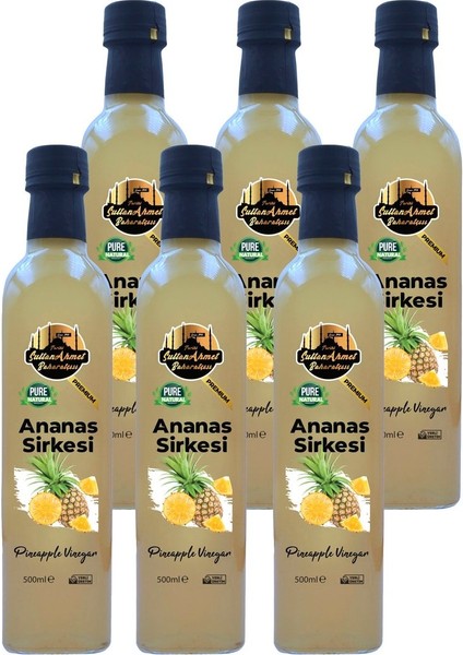 Ananas Sirkesi Katkısız Doğal 6x500 ml | Özel Üretim