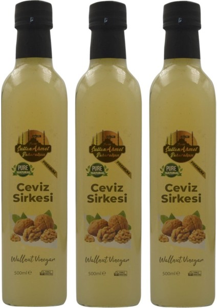 Ceviz Sirkesi 3x500 ml – Katkısız Doğal | Özel Üretim