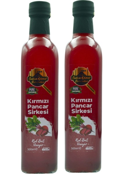 Kırmızı Pancar Sirkesi Katkısız Doğal 2x500 ml | Özel Üretim