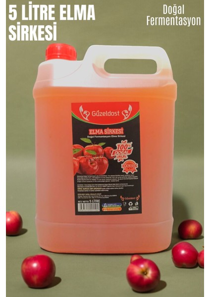 Elma Sirkesi 5 lt Katkısız Ev Yapımı – Saf ve Doğal Lezzet