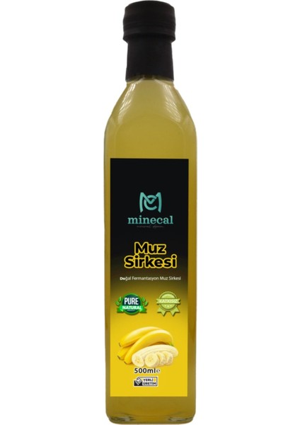 Muz Sirkesi 500 ml – Katkısız Doğal | Şekersiz | Koruyucu İçermez