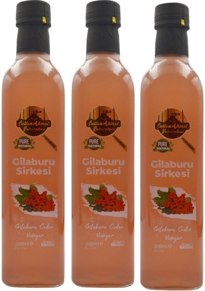 Gilaburu Sirkesi 3x500 ml – Katkısız Doğal | Özel Üretim