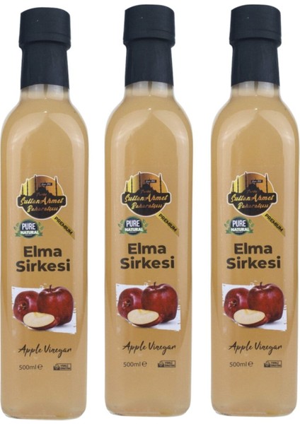 Elma Sirkesi Katkısız Doğal 3x500 ml | Özel Üretim