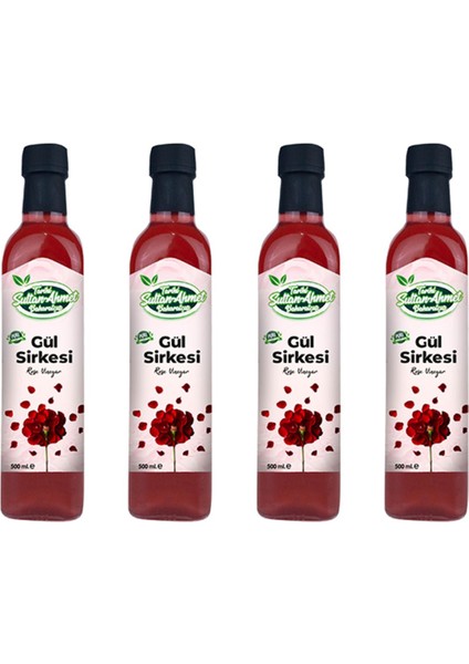 Gül Sirkesi Katkısız Doğal 4x500 ml | Özel Üretim
