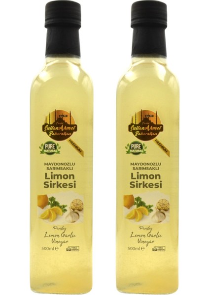 Maydanozlu Sarımsaklı Limon Sirkesi 2x500 ml – Katkısız Doğal | Özel Üretim