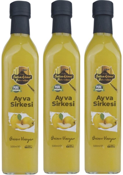 Ayva Sirkesi Katkısız Doğal 3x500 ml | Özel Üretim
