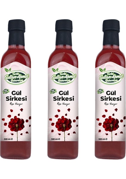 Gül Sirkesi 3x500 ml – Katkısız Doğal | Özel Üretim