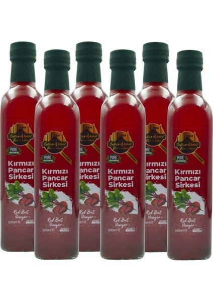 Kırmızı Pancar Sirkesi Katkısız Doğal 6x500 ml | Özel Üretim