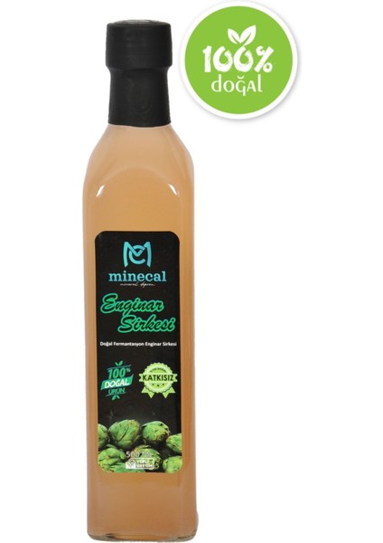 Enginar Sirkesi 500 ml – %100 Katkısız Doğal | Şekersiz | Koruyucu Içermez