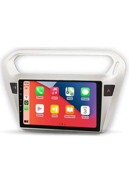 D100467 QLED Ekran Citroen C Elysee 2013 2019 4gb Ram 64GB Hafıza Carplay Android Multimedya Teyp