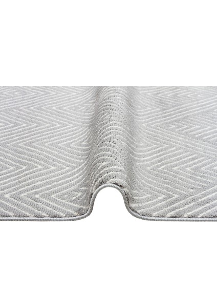 Urban URB 01 Gri Beyaz Etnik Desenli Polyester Halı Yumuşak Doku, Toz ve Hav Vermeyen Modern Tasarım