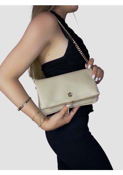 Vizon Zincir Askılı El ve Omuz Kadın Çantası