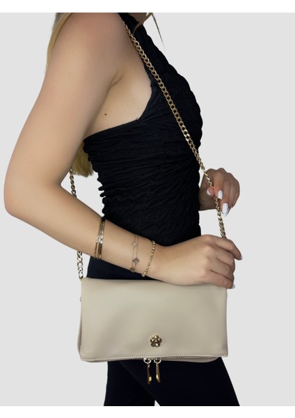 Vizon Zincir Askılı El ve Omuz Kadın Çantası modelleri
