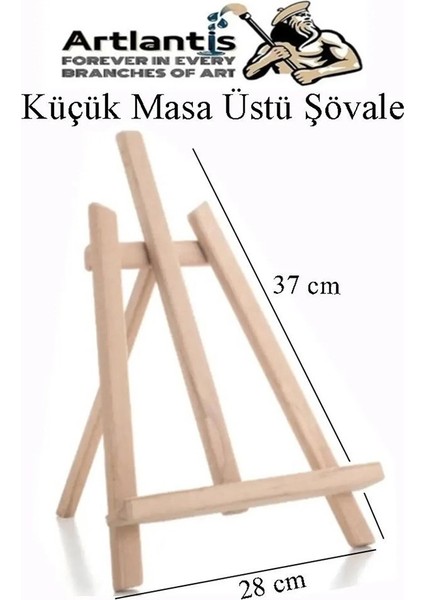 Mini Şövale 25X35 2 Li Tuval Mydido 12 Renk Akrilik Boya Başlangıç Seti Fırça Palet Ponpon Su Kabı Masaüstü Sanatsal