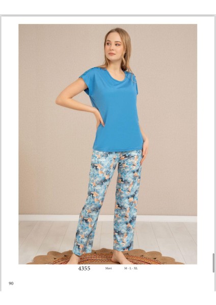 Perfect Club Kadın Bisiklet Yaka Yarım Kol Pijama Takımı 4355 - 1 Adet fiyatları