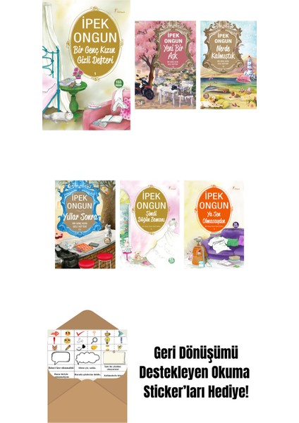 Ipek Ongun 6 Kitap Set + Okuma Sticker'ları