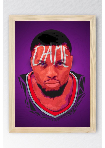 Damian Lillard Çerçeveli Tablo - Dame Time Nba Posteri Tablo