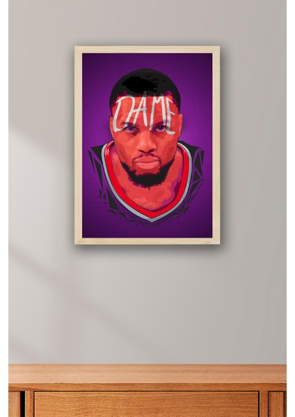 Damian Lillard Çerçeveli Tablo - Dame Time Nba Posteri Tablo fiyatları