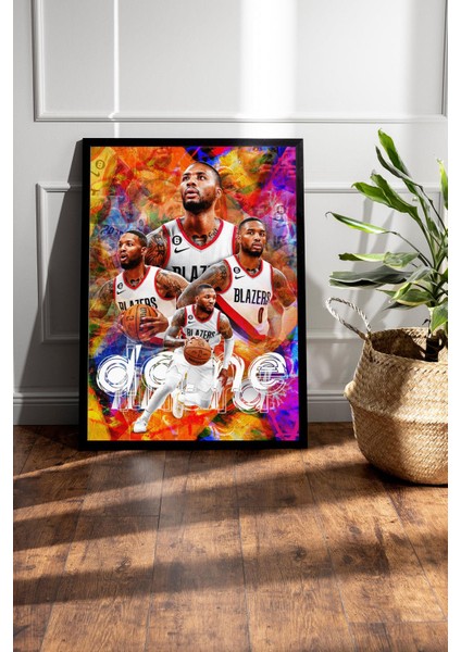 Damian Lillard Çerçeveli Tablo - Basketbol Nba Posteri Tablo fiyatları