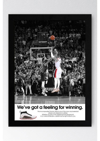 Damian Lillard Çerçeveli Tablo - Basketbol Nba Posteri Tablo