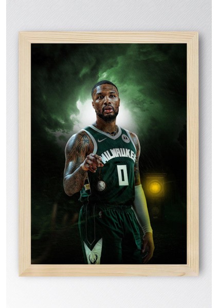 Damian Lillard Çerçeveli Tablo - Basketbol Nba Posteri Tablo