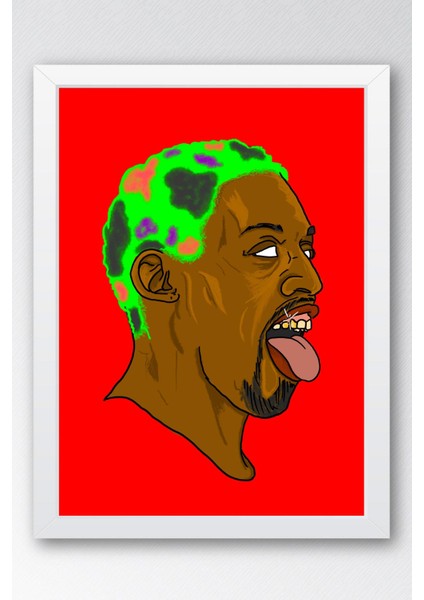 Dennis Rodman Çerçeveli Tablo - Basketbol Nba Posteri Tablo